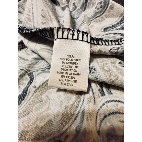 Established 1962 Paisley Tassel Peasant Top 1X Boho Long Sleeve Tunic Blouse - Picture 6 of 6